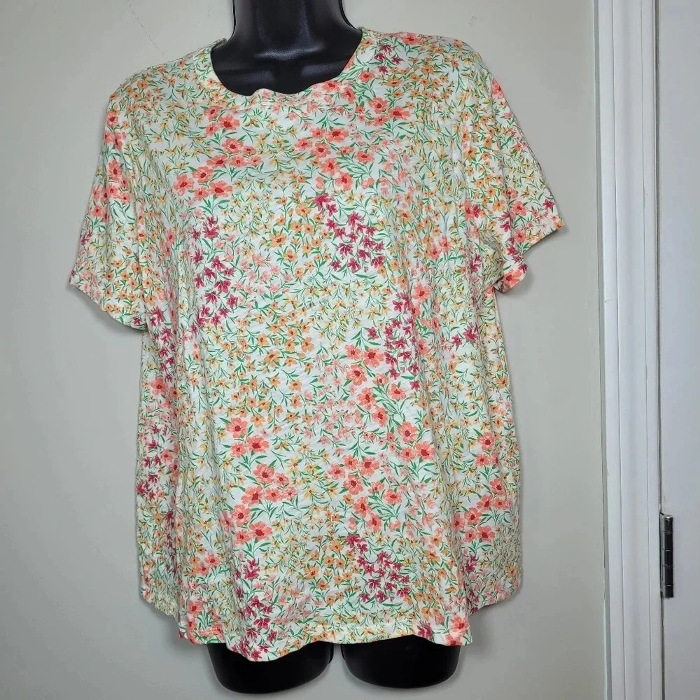 Old Navy Everywhere Spring Floral Short Sleeve Tee sz L